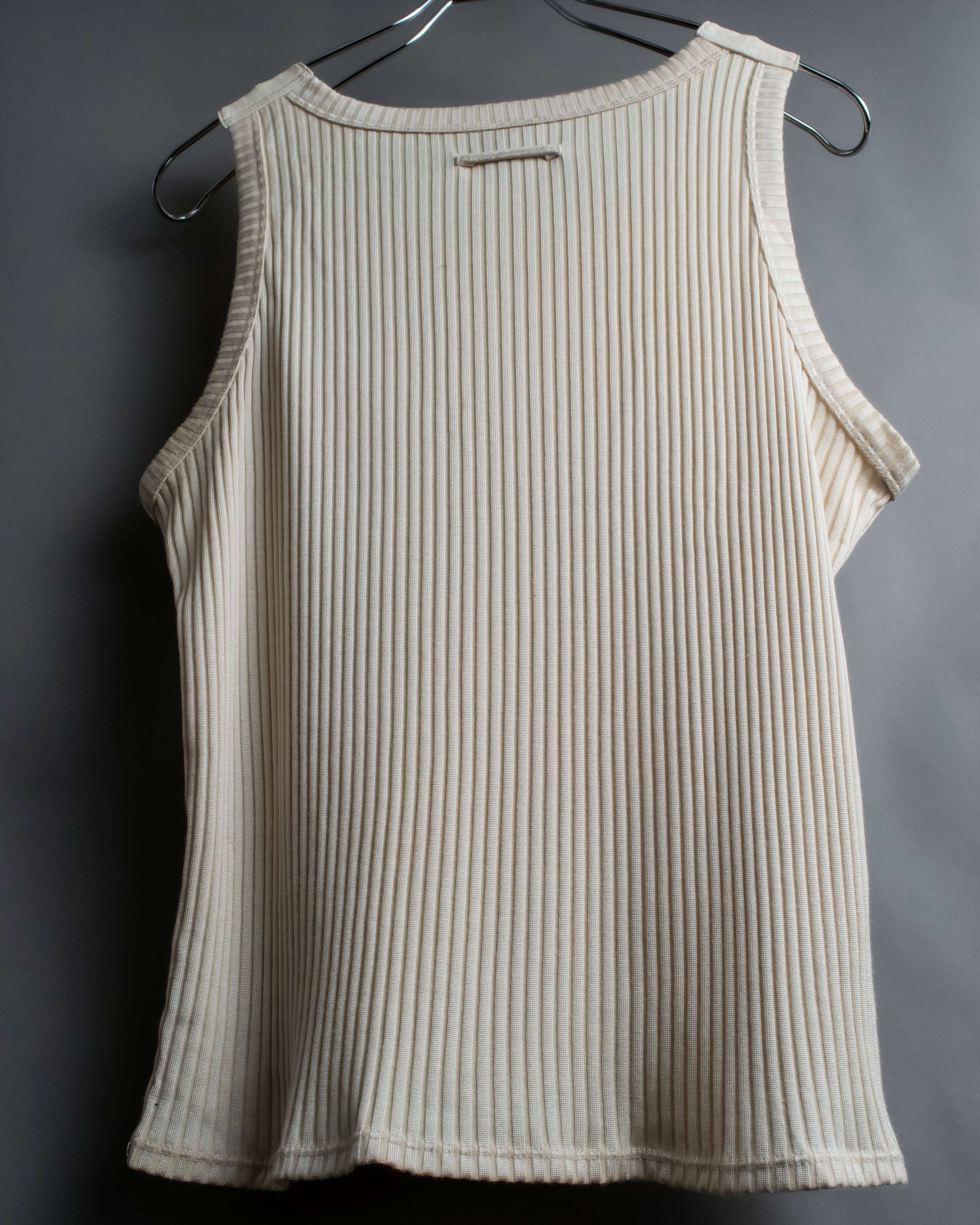 “Jean Paul Gautier” Double belted shoulder designed tank top