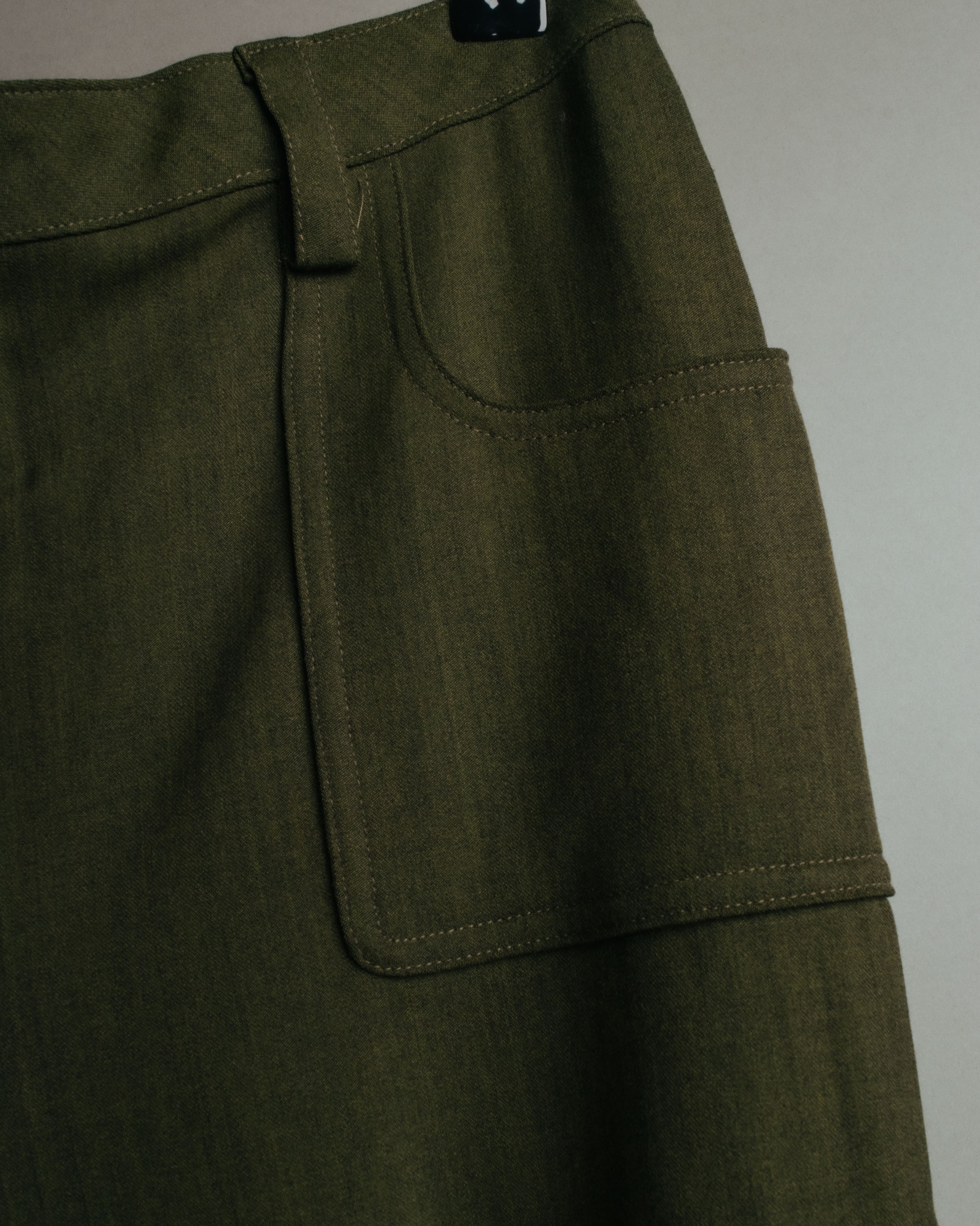 -SPECIAL- “Christian Dior” 2001 Galliano era olive wide safari trousers