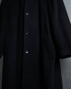 "BARBERINI" Minimalist detail 100% cashmere stand collar coat