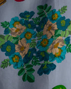 "GUCCI" 90's-00's Vintage botanical and perfume bottle silk scarf
