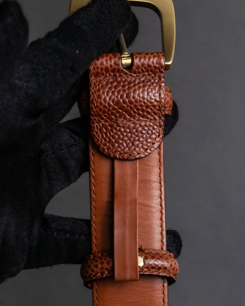 "Salvatore Ferragamo" Gancini motif chain design leather belt