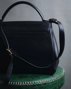 "Salvatore Ferragamo" Structured top-handle leather satchel bag