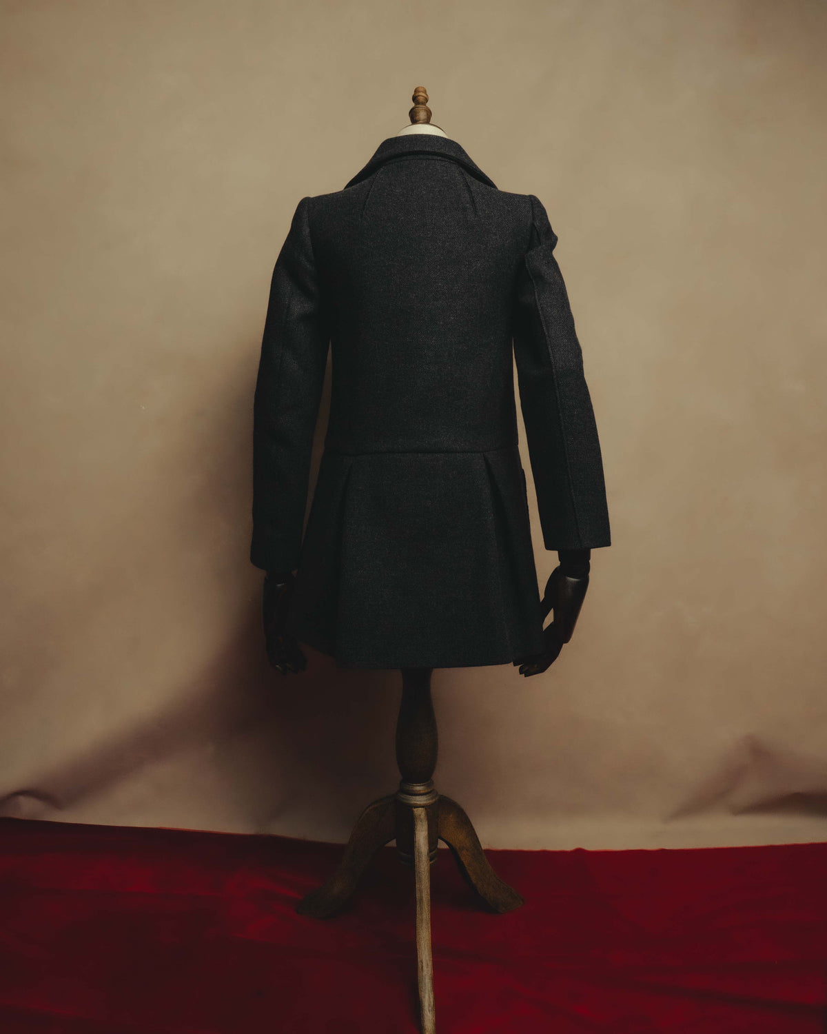 “miu miu” 00’s-10’s Wool angora leather buckle coat
