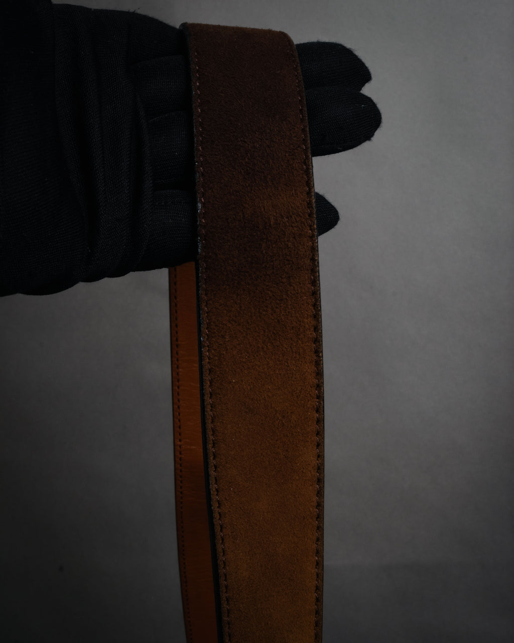 “Salvatore Ferragamo” 90’s-00’s Gancini suede shoulder bag