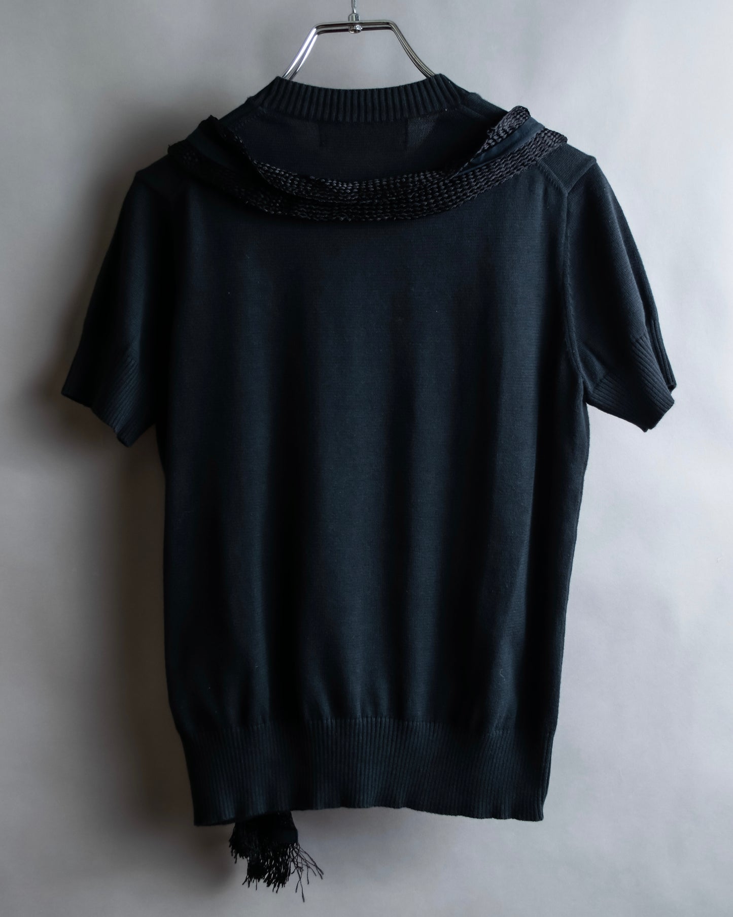 "tricot COMME des GARCONS" Wraparound dogging knit T shirt