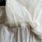 "GIANFRANCO FERRE" Frilled organza pannier docking design pleated dress