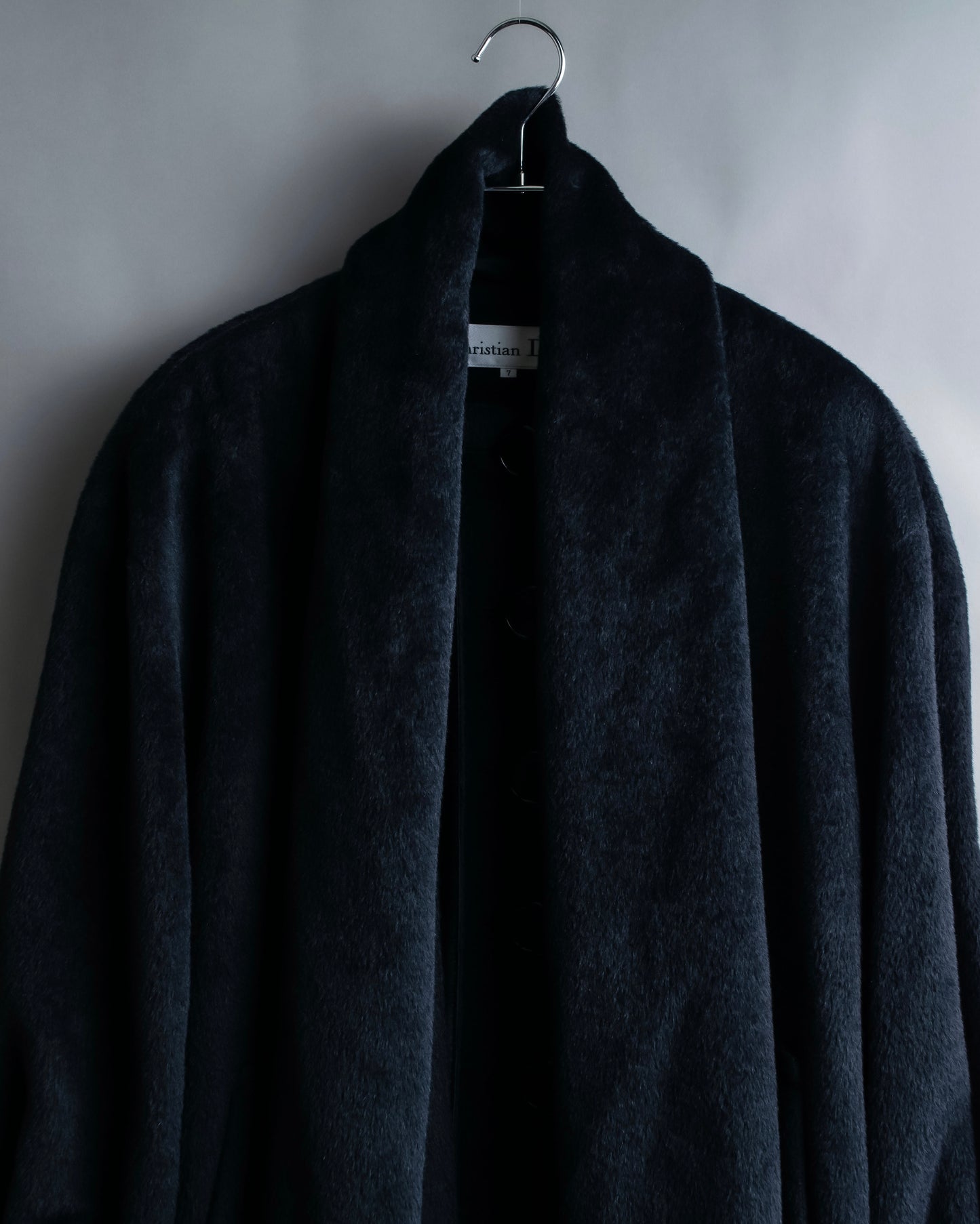 "DIOR" Cape docking fluffy mid length coat