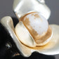 "CHANEL" Pearl center design camellia ring