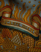 "HERMES" Carpe Diem design Carré 90 silk scarf