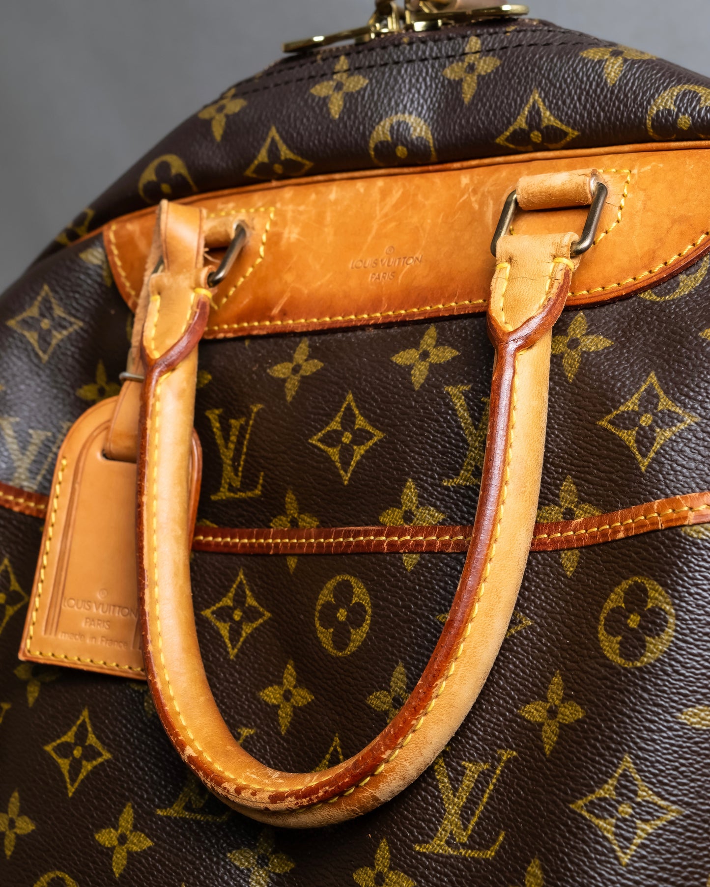 "LOUIS VUITTON" Deauville monogram pattern boston hand bag