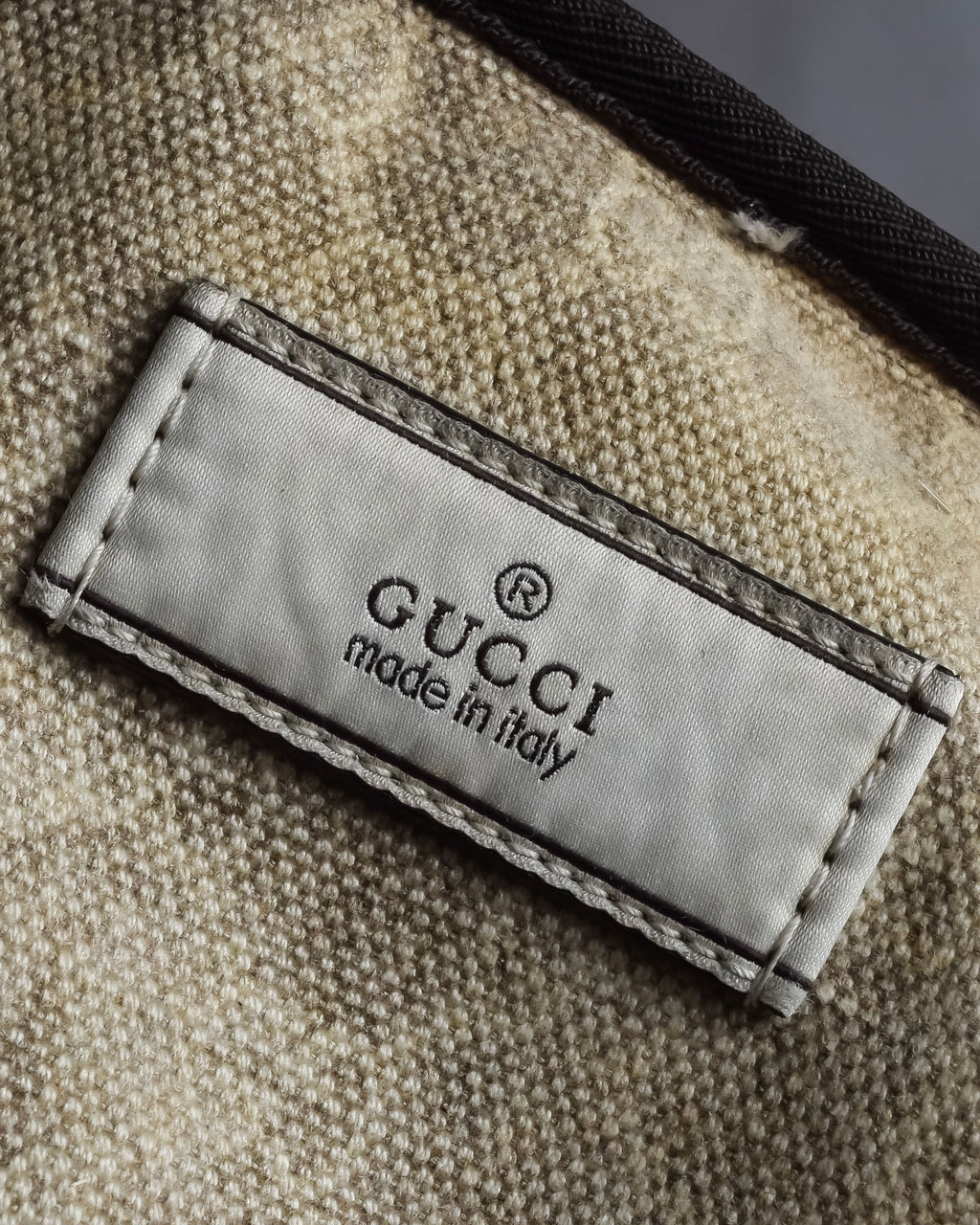 "GUCCI" GG pattern canvas leather combination boston bag