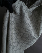 "GUCCI" GGpattern silk blend fringe stole