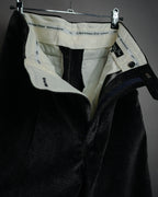 “Christian Dior MONSIEUR” 80’s-90’s Velour two tuck wide trousers