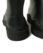 CHANEL
/ Black Rubber Rain Boots Coco Mark