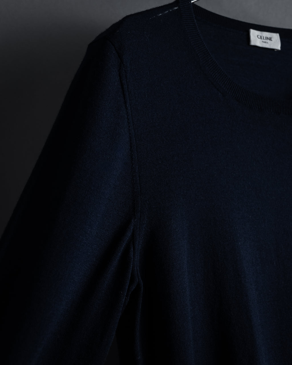 "CELINE" Hedi Slimane design compact silhouette wool knit