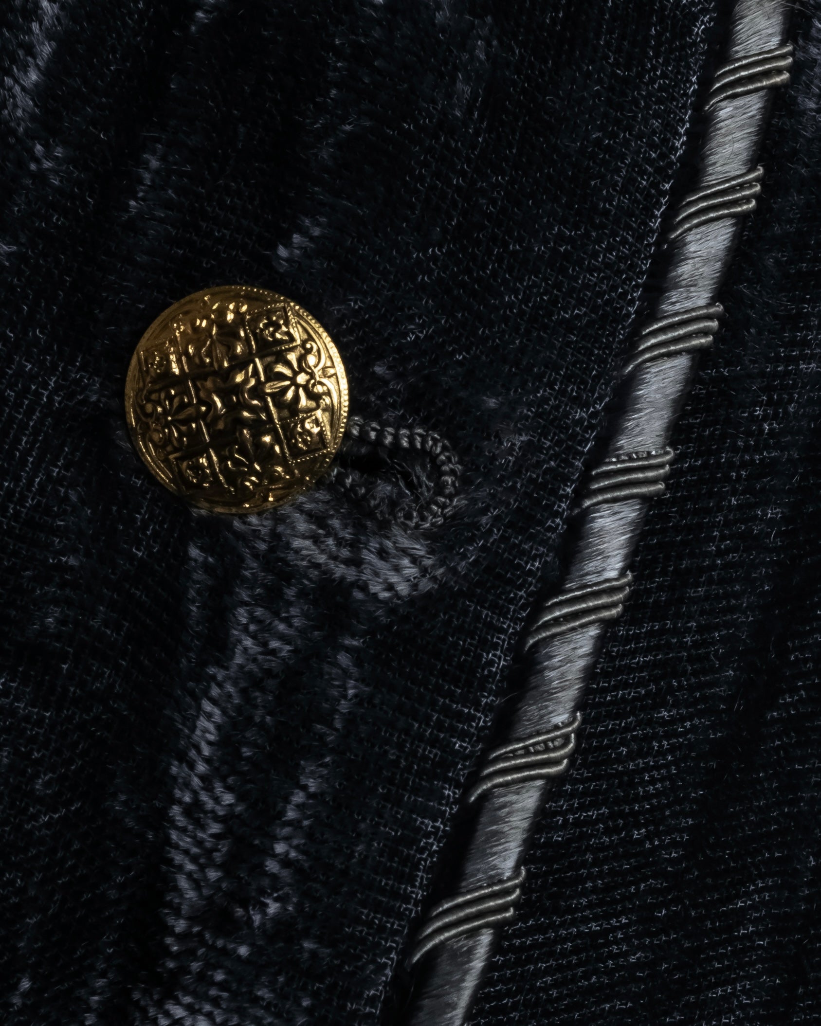 -SPECIAL- "CHANEL" 90's-00's Crushed velvet long dress