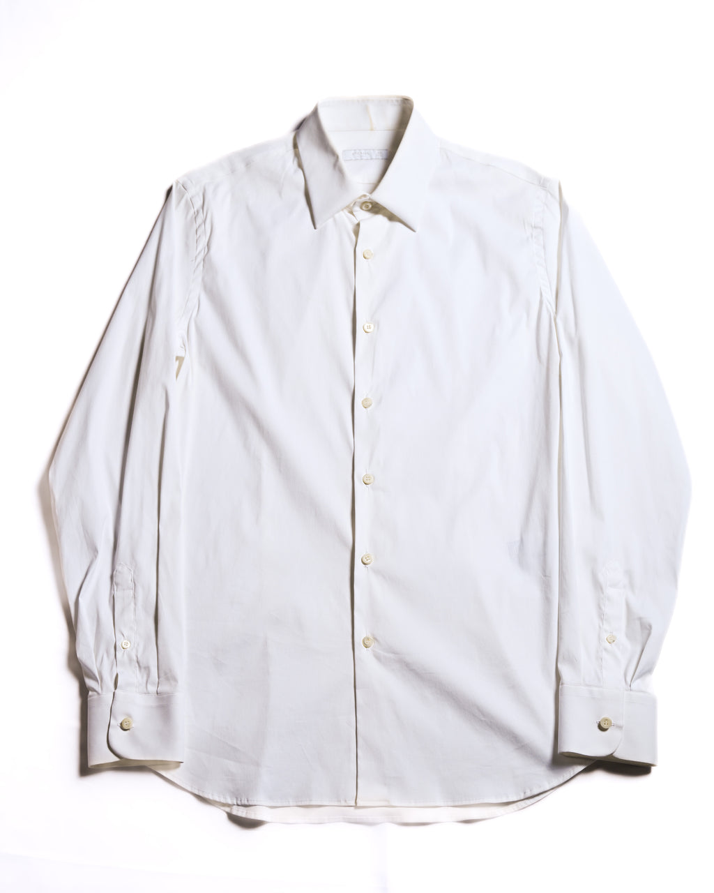 PRADA/ 2021 Thick Collar Oversized Dress Shirt White