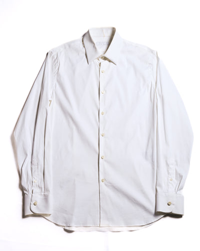 PRADA/ 2021 Thick Collar Oversized Dress Shirt White