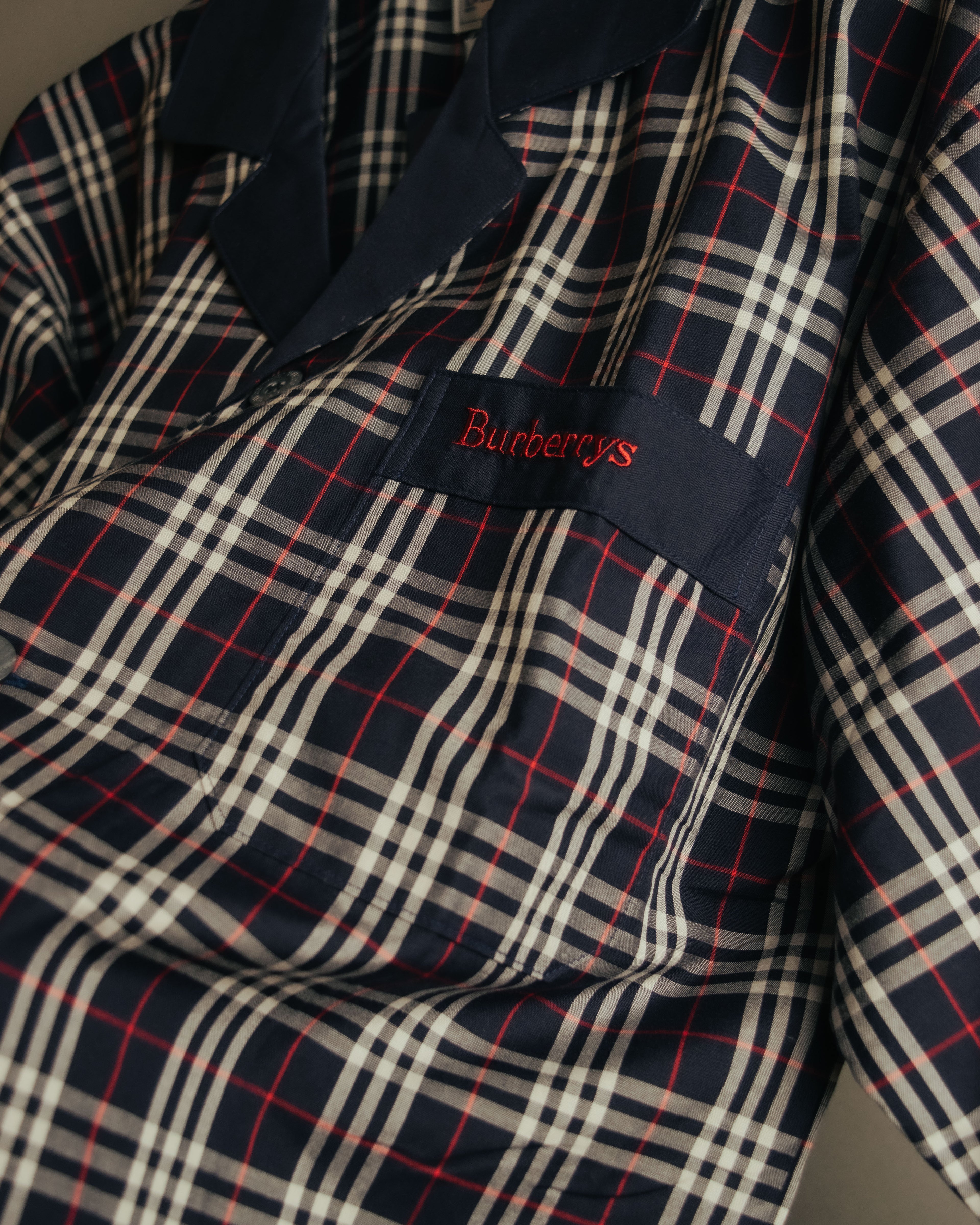 “Burberrys” 1998-1999 house check cotton pajama set