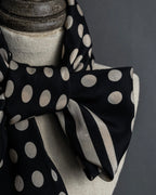 "JEAN PAUL GAULTIER" Classical dot pattern silk scarf