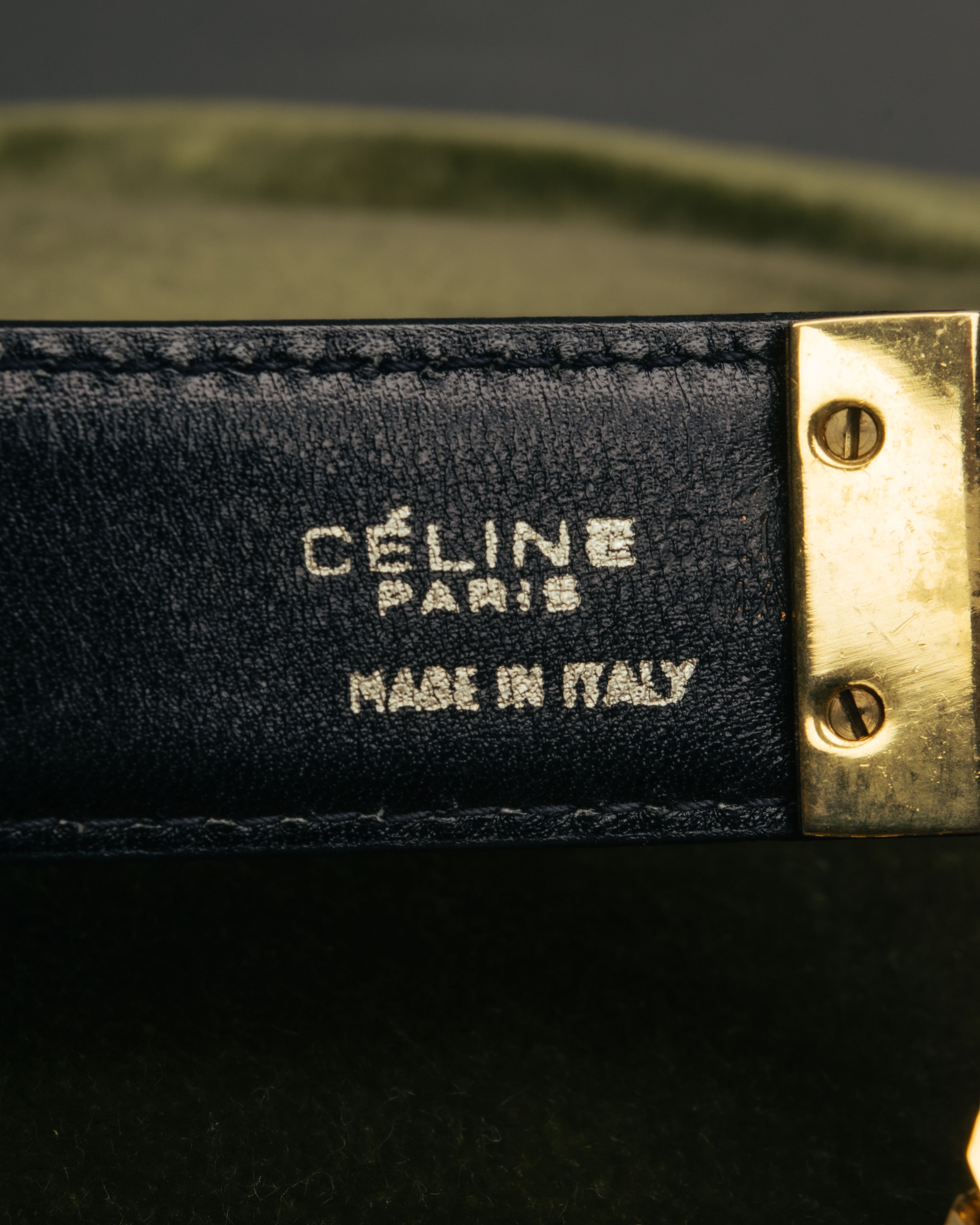 “CÉLINE” 70’s-80’s horsebit chain leather belt