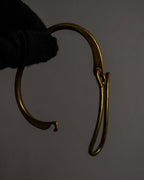 "STUDEBAKER" S-hook curved design gold brass bracelet