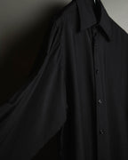 "TOM FORD" 2010's Fluid rayon silk classic collar black shirt