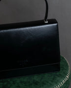 "PRADA" Structured top handle leather bag