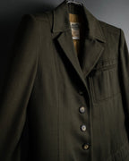 -SPECIAL- "HERMES" 90's Military-inspired zip design tailored jacket