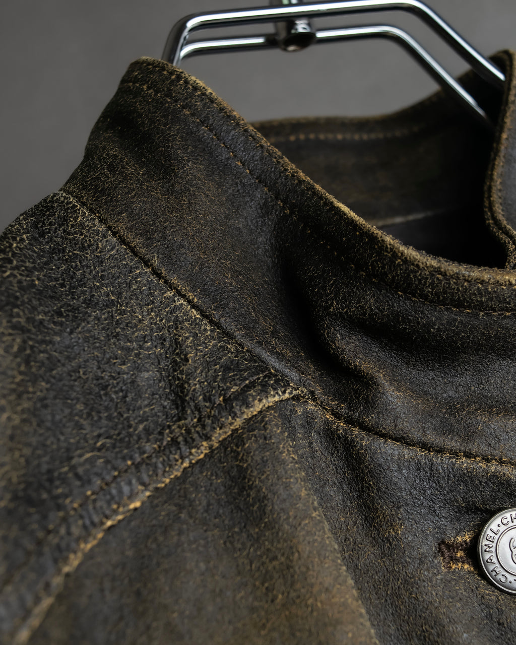 "CHANEL" 2000AW Karl Lagerfeld period calf leather vest