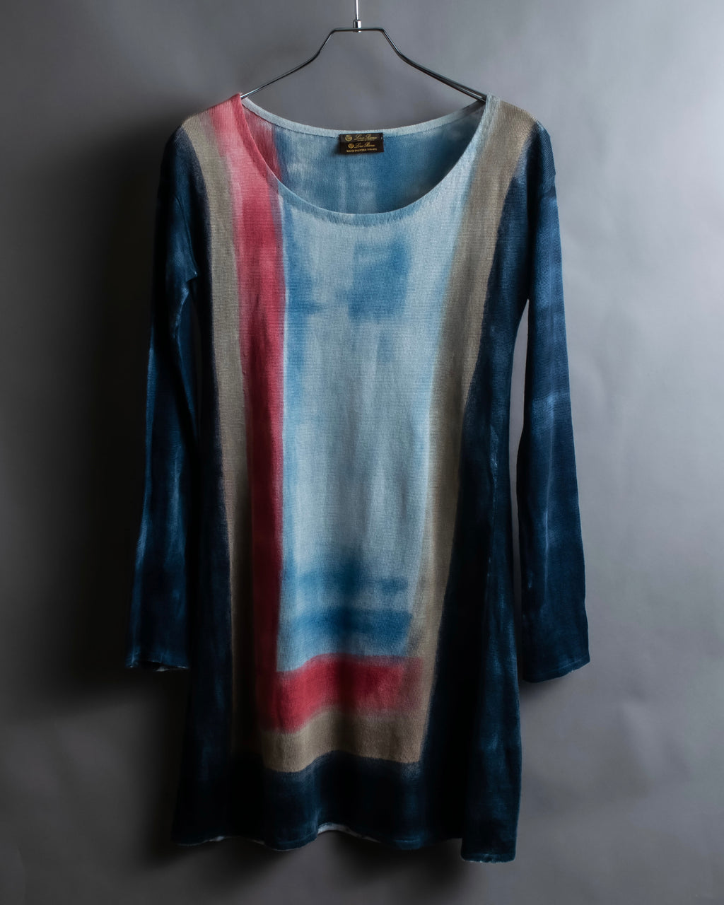 "Loro Piana" Hand-painted gradient knit tunic