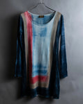 "Loro Piana" Hand-painted gradient knit tunic
