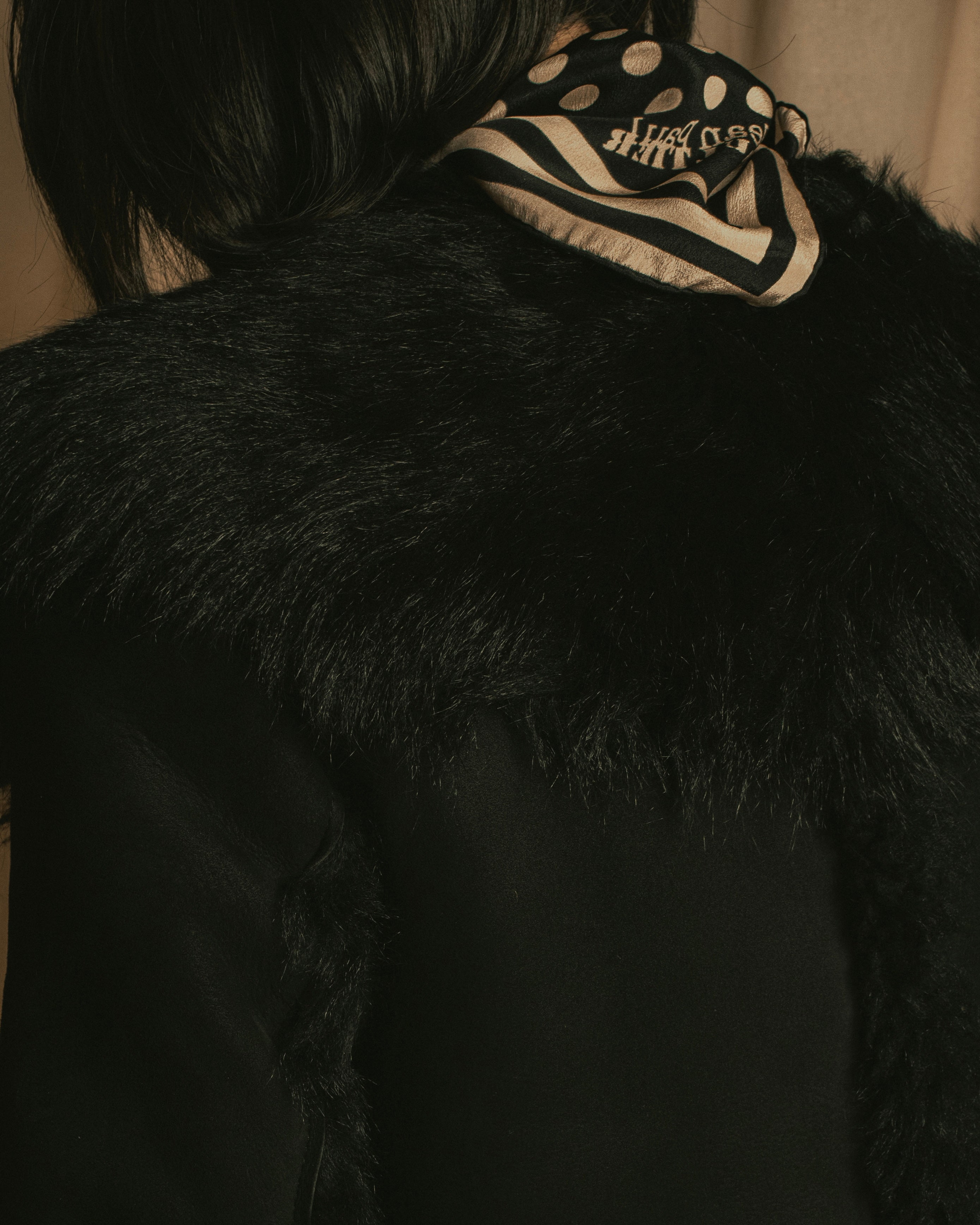 -SPECIAL- "GUCCI" 90's-00's Leather combination fur long coat