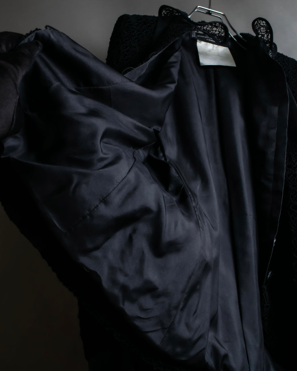 "JEAN-LOUIS SCHERRER" Lace frill design ribbon attached jacket