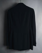 "GUCCI" 90’s-00’s minimalist asymmetrical wooljacket