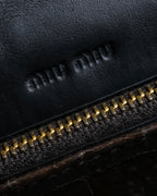 "MIU MIU" Crocodile embossed leather long wallet