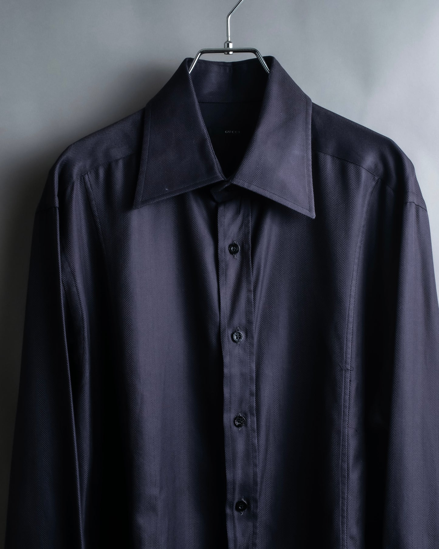 "GUCCI" Herringbone weave oversized shirt