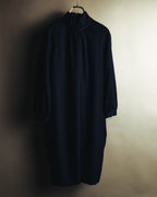 –SPECIAL– "Christian Dior" 80's-90's Sculptural high-neck long dress