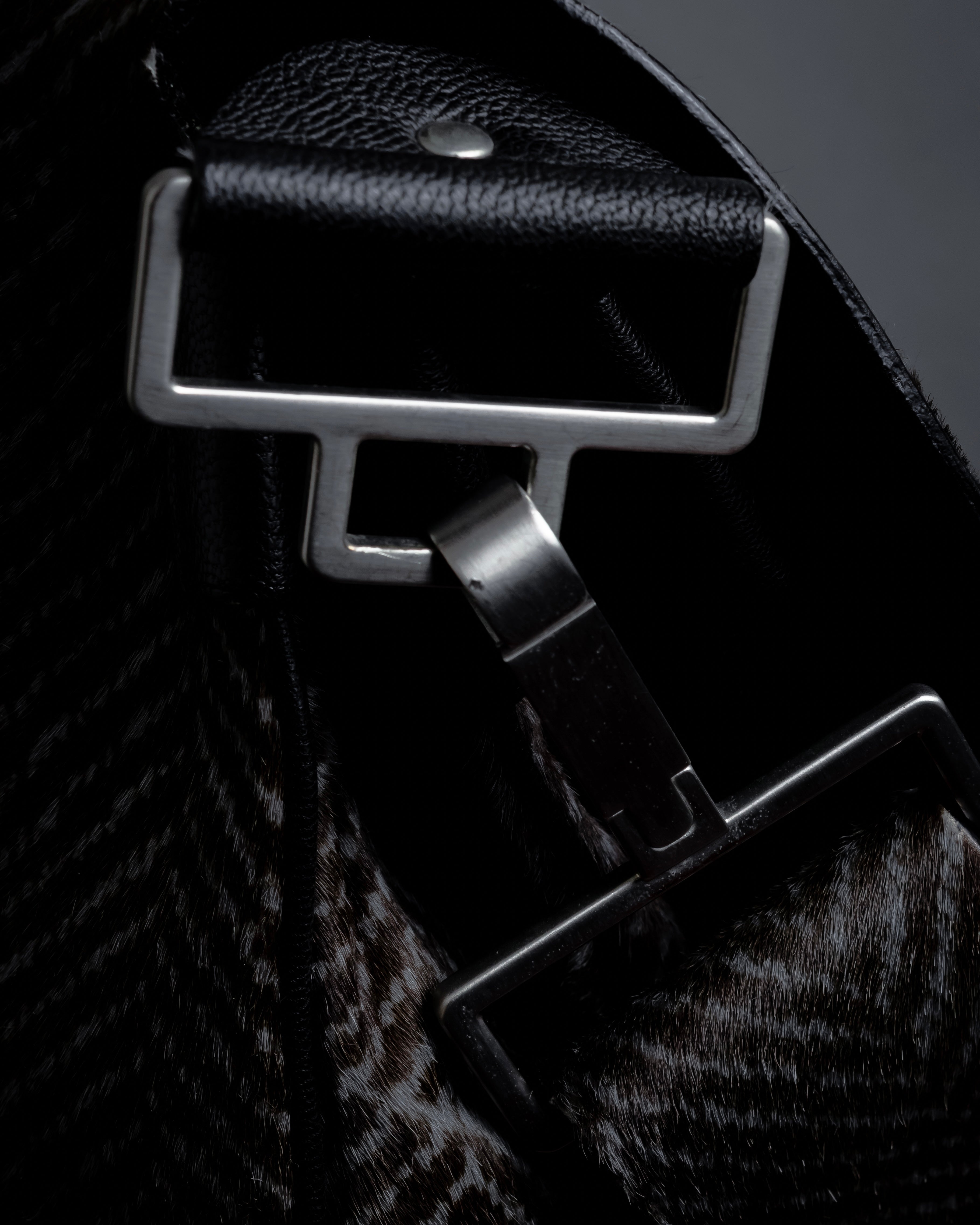 "JIL SANDER" Large flap design Harako leather shoulder bag