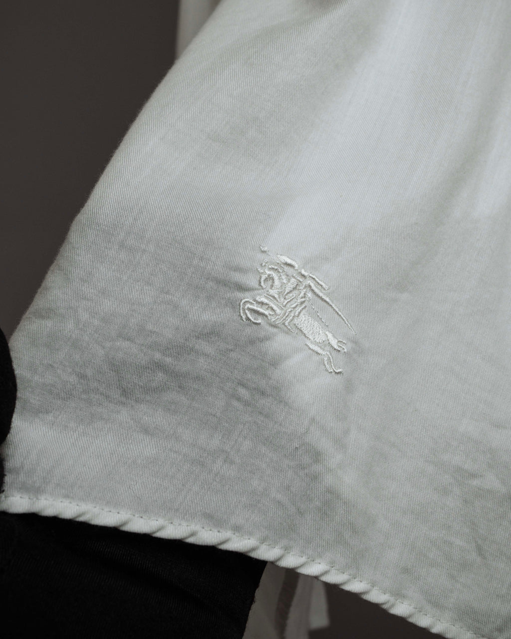 "BURBERRY" Frill design collarless blouse