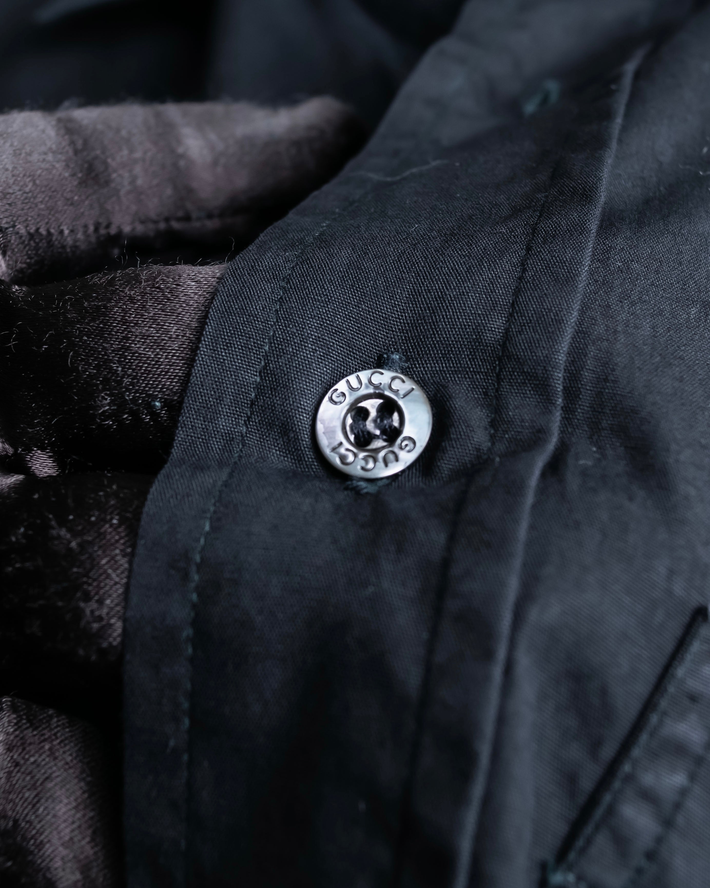 "GUCCI" Horizontal collar oversized shirt