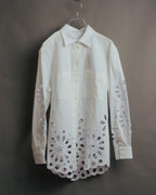 “BURBERRY” 2018-2022 Cutwork embroidered cotton shirt