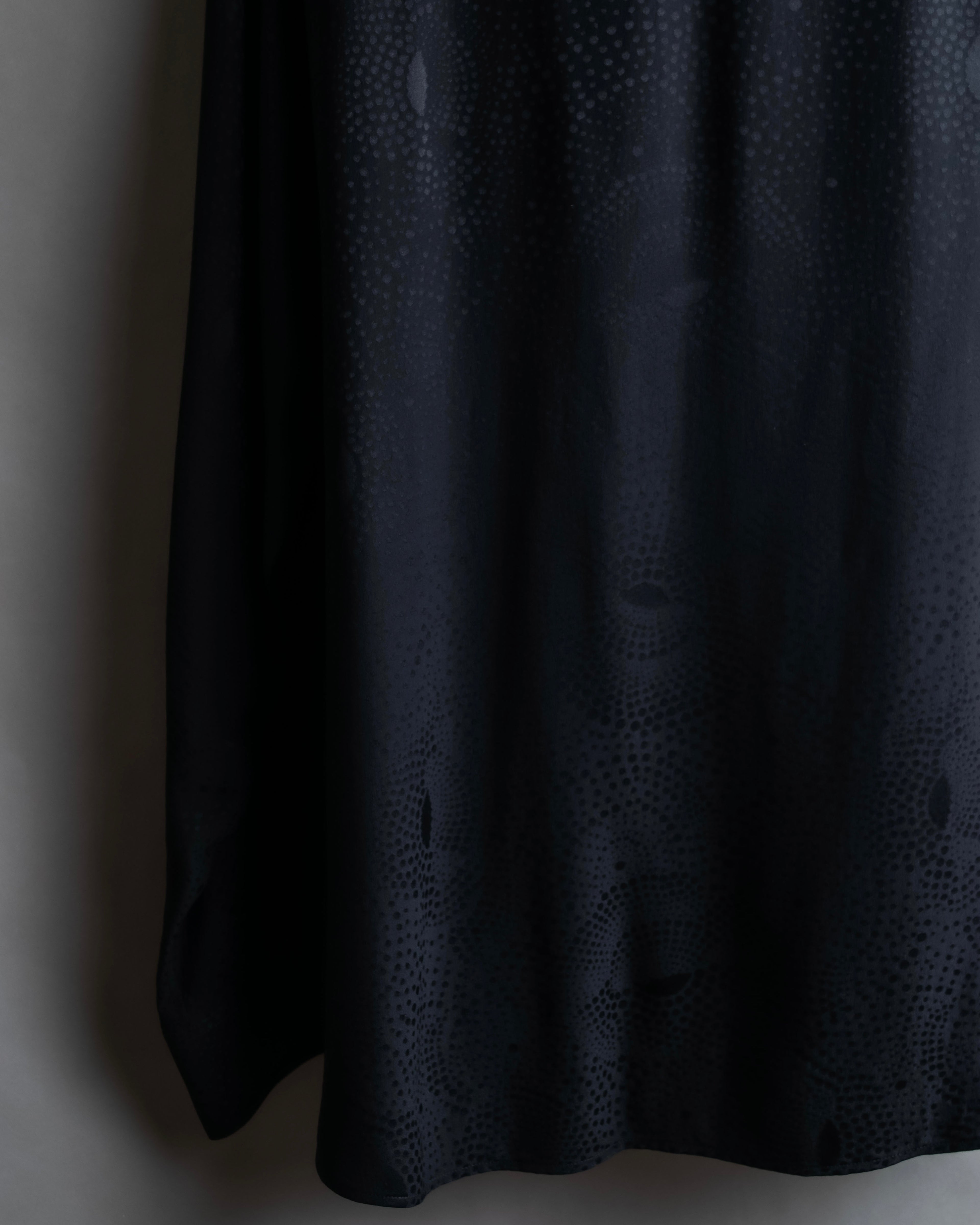 "Saint Laurent" Jacquard pattern silk satin shirt