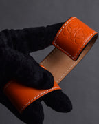 "LOEWE" Anagram logo engraved leather bracelet