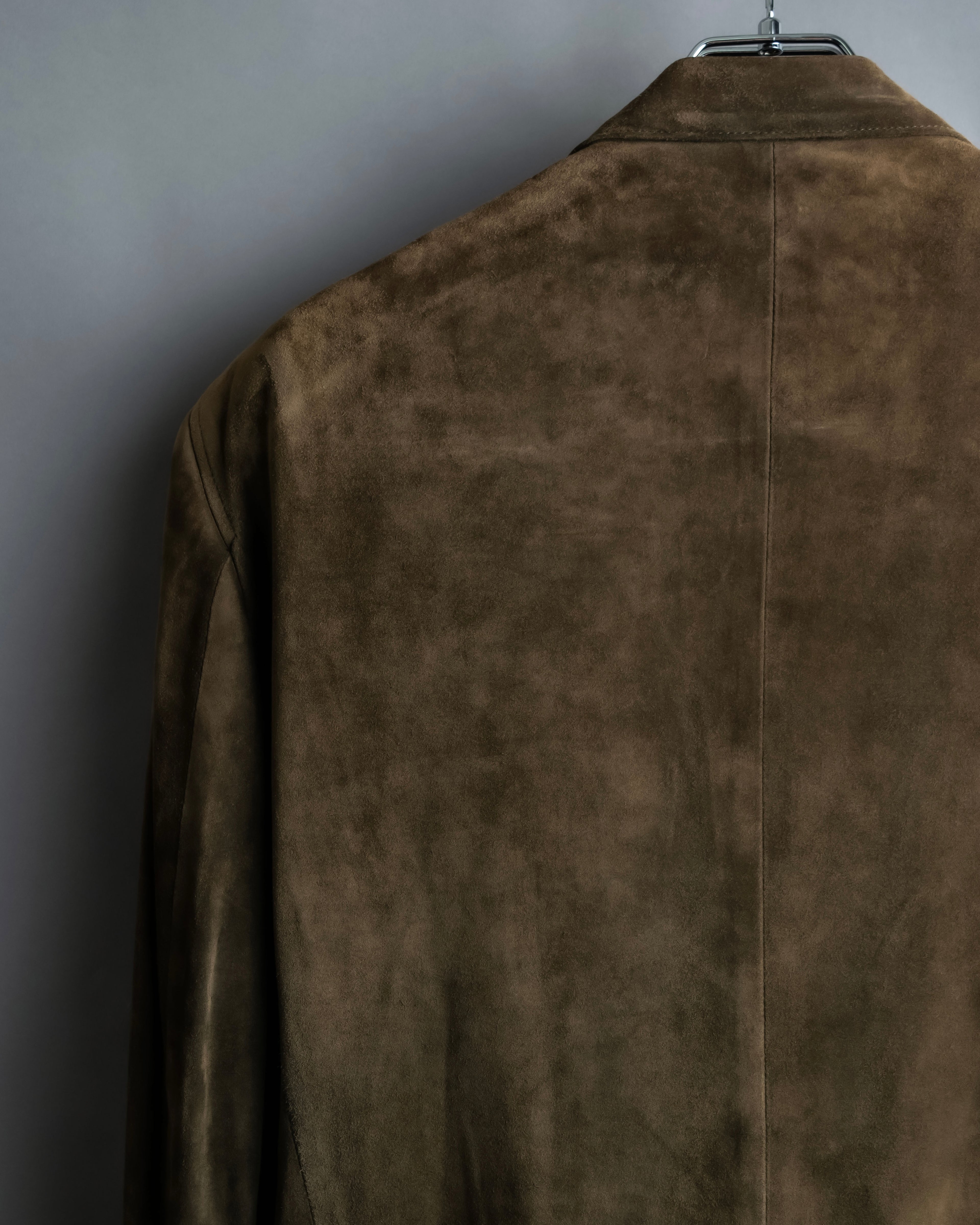 "Christian Dior" Nubuck leather oversized tailored jacket