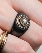 "agete" Rutilated quartz K10 silver coated ring