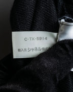 "CHANEL" Back button design flared maxi skirt