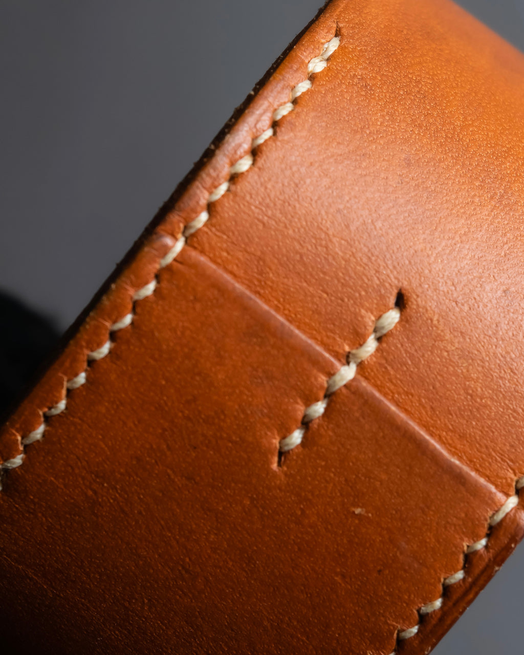 "HERMES" Camel brown color leather bangle