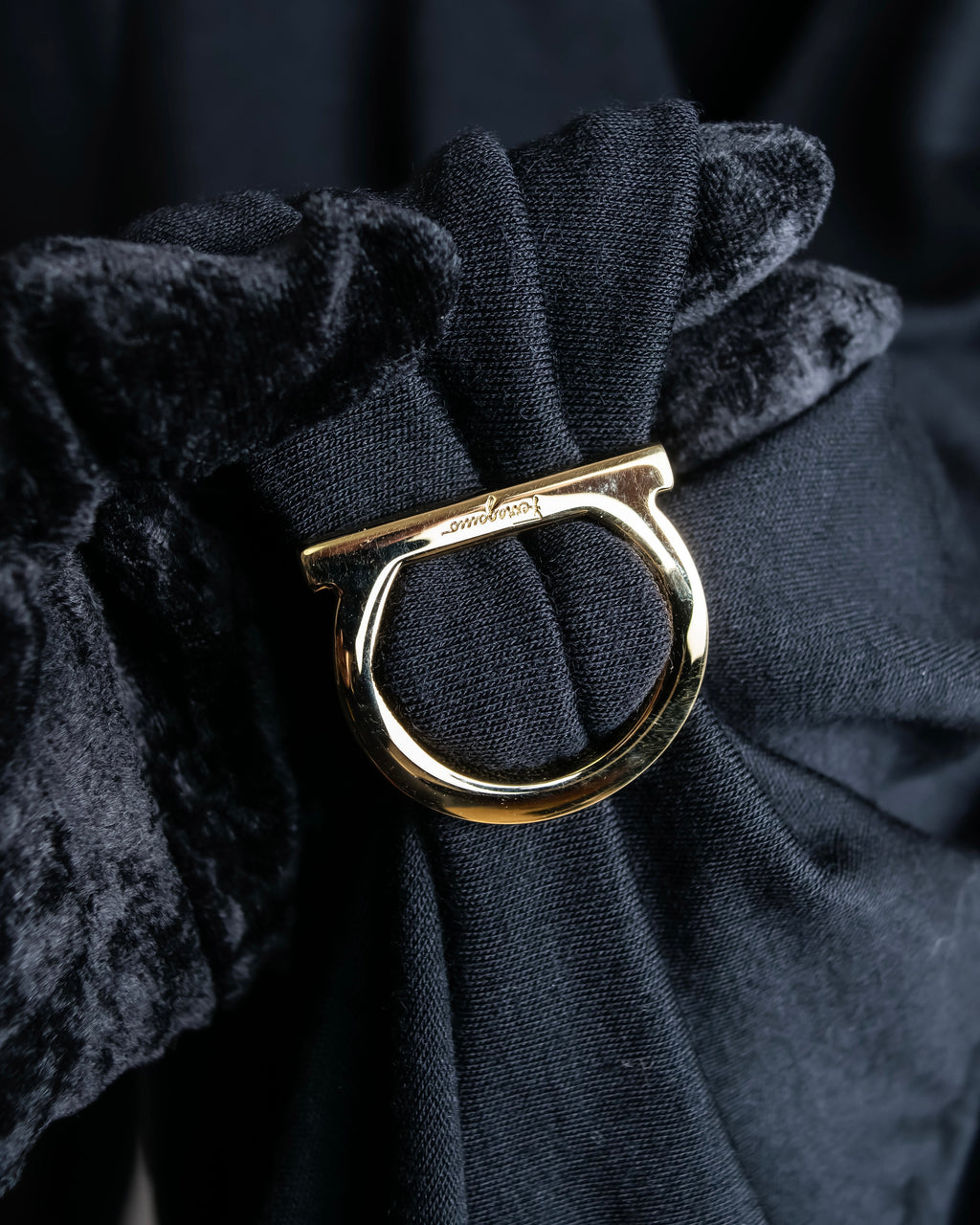 "Salvatore Ferragamo" Gancini motif belted design long dress