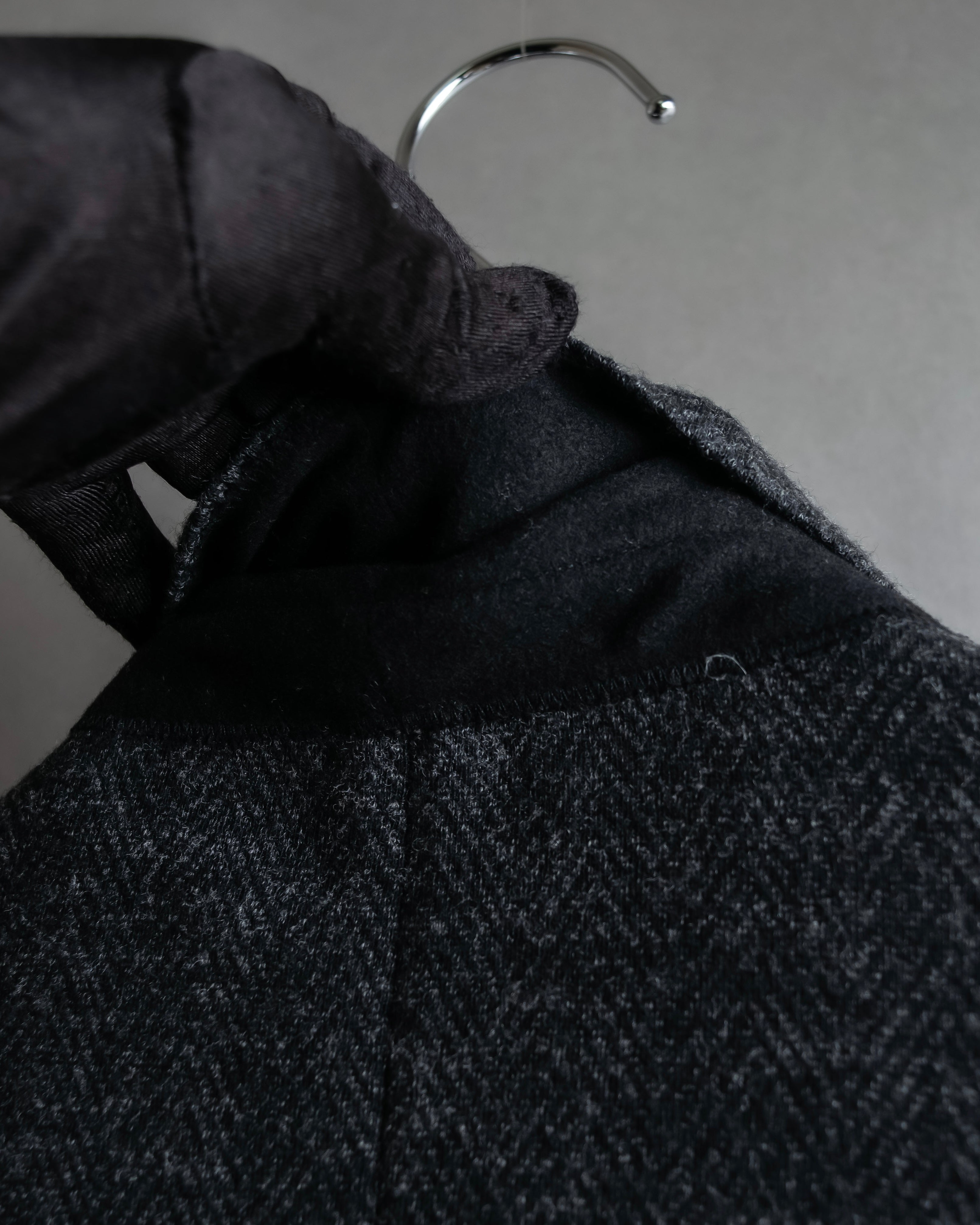 "POLO Ralph Lauren" Herringbone weave charcoal gray tailored jacket